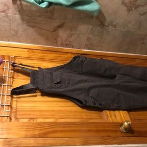 Dovetail Workwear Freshly Overalls in Grey Canvas (non-thermal version).